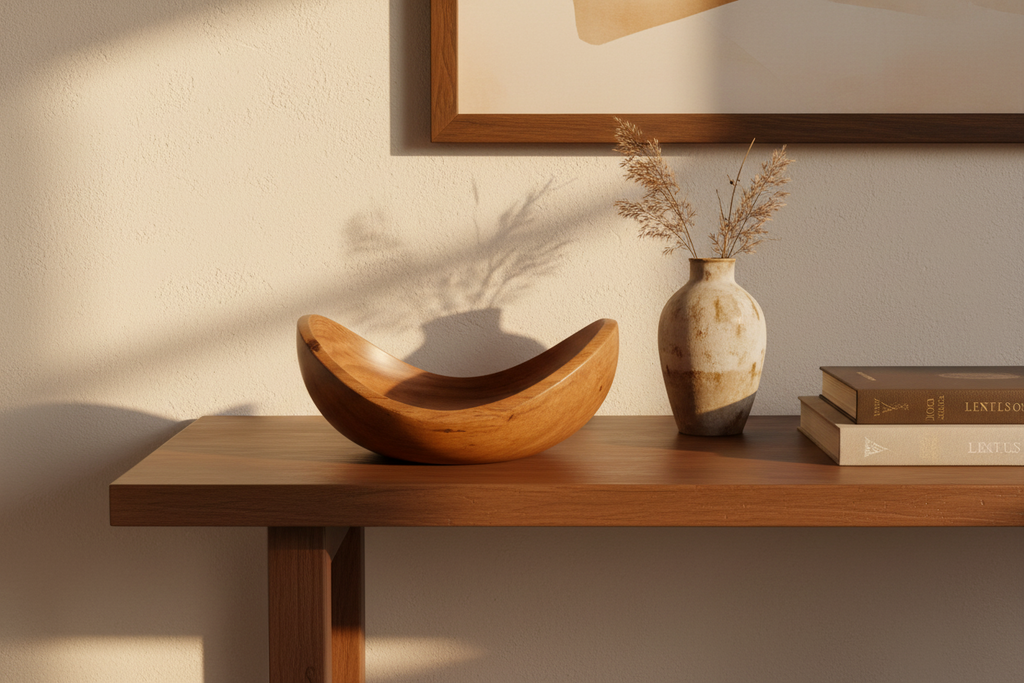 Malaika Sculptural Wooden Bowl