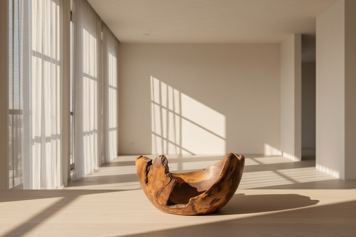 AMARA — Hand-Carved Sculptural Wooden Bowl