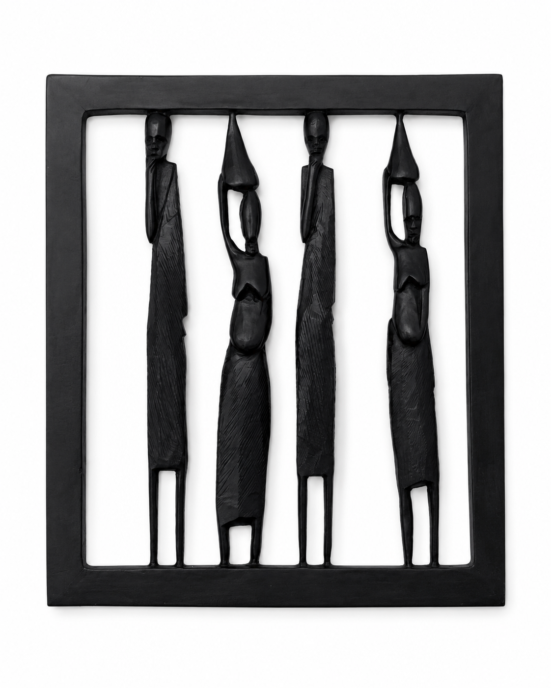 NIA — Hand-Carved Figurative Wall Art