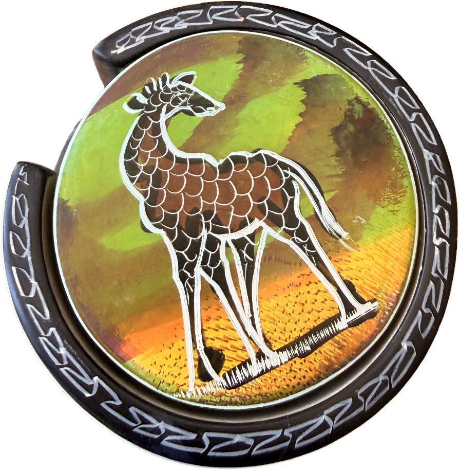 Safari Stone Coaster Set | Handcrafted African Wildlife Collection