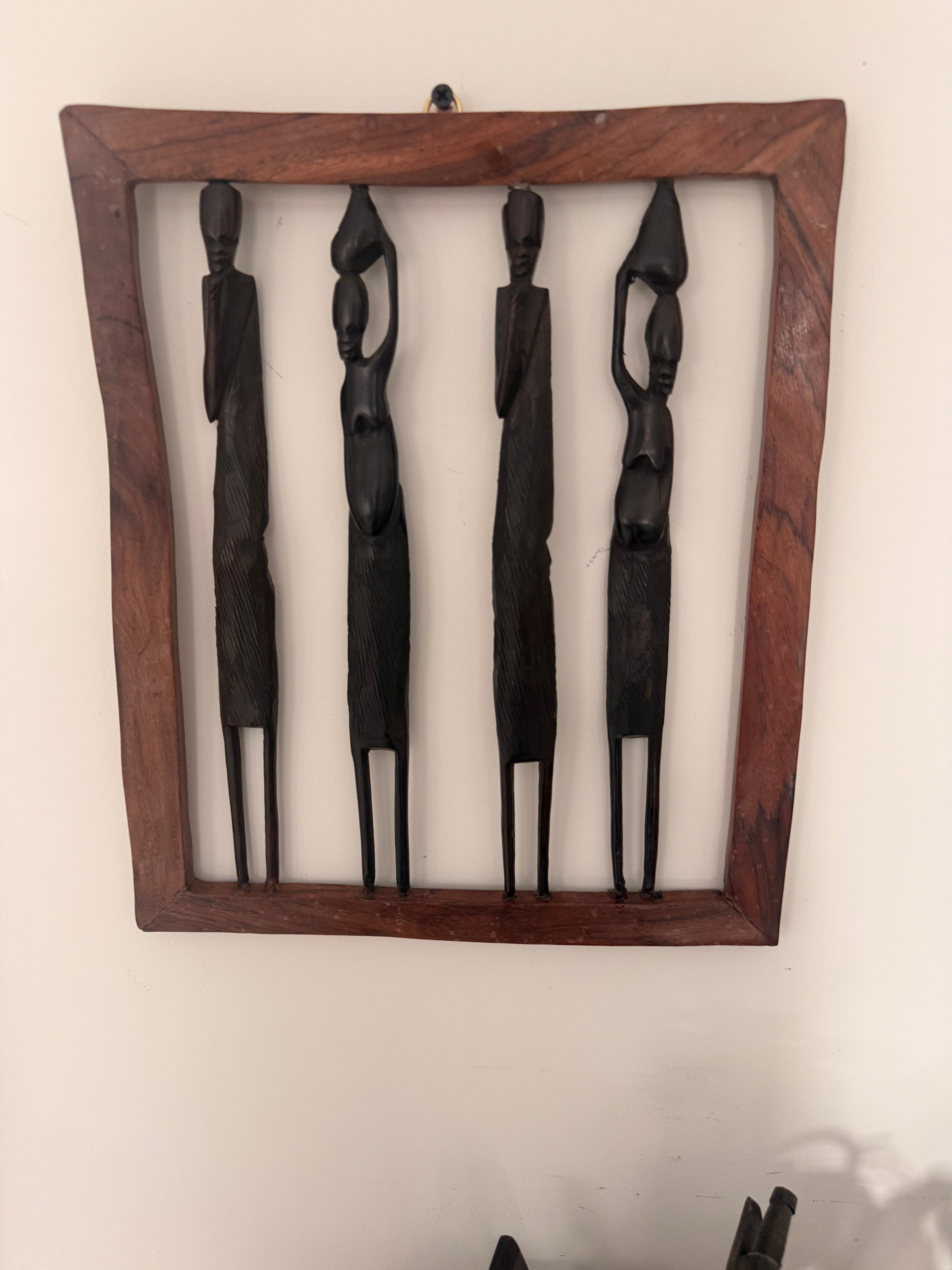 Hand-Carved African Family Wall Sculpture | Artisan Wooden Wall Art