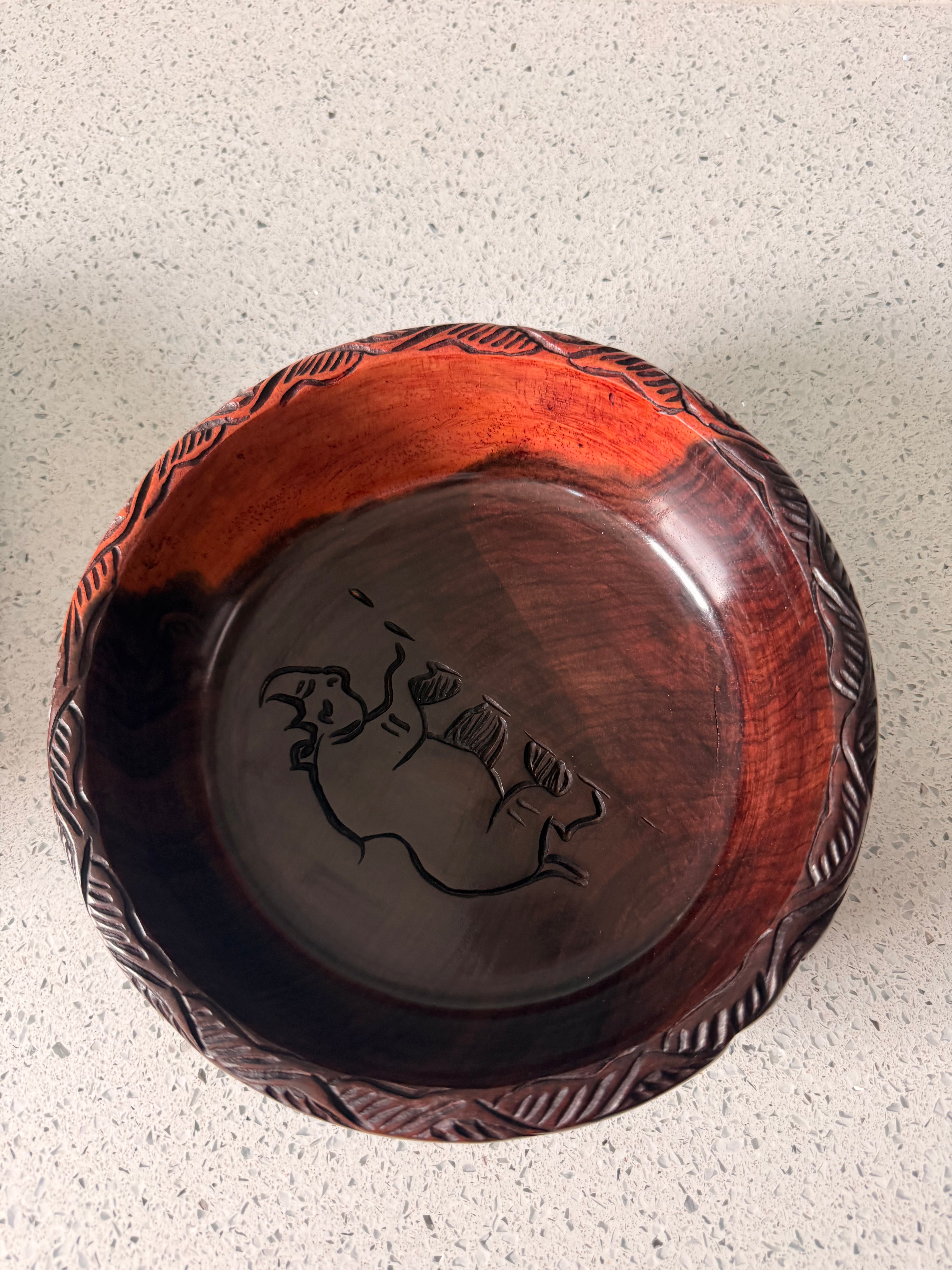 Hand-Carved Wooden Centrepiece Bowl | Safari Collection