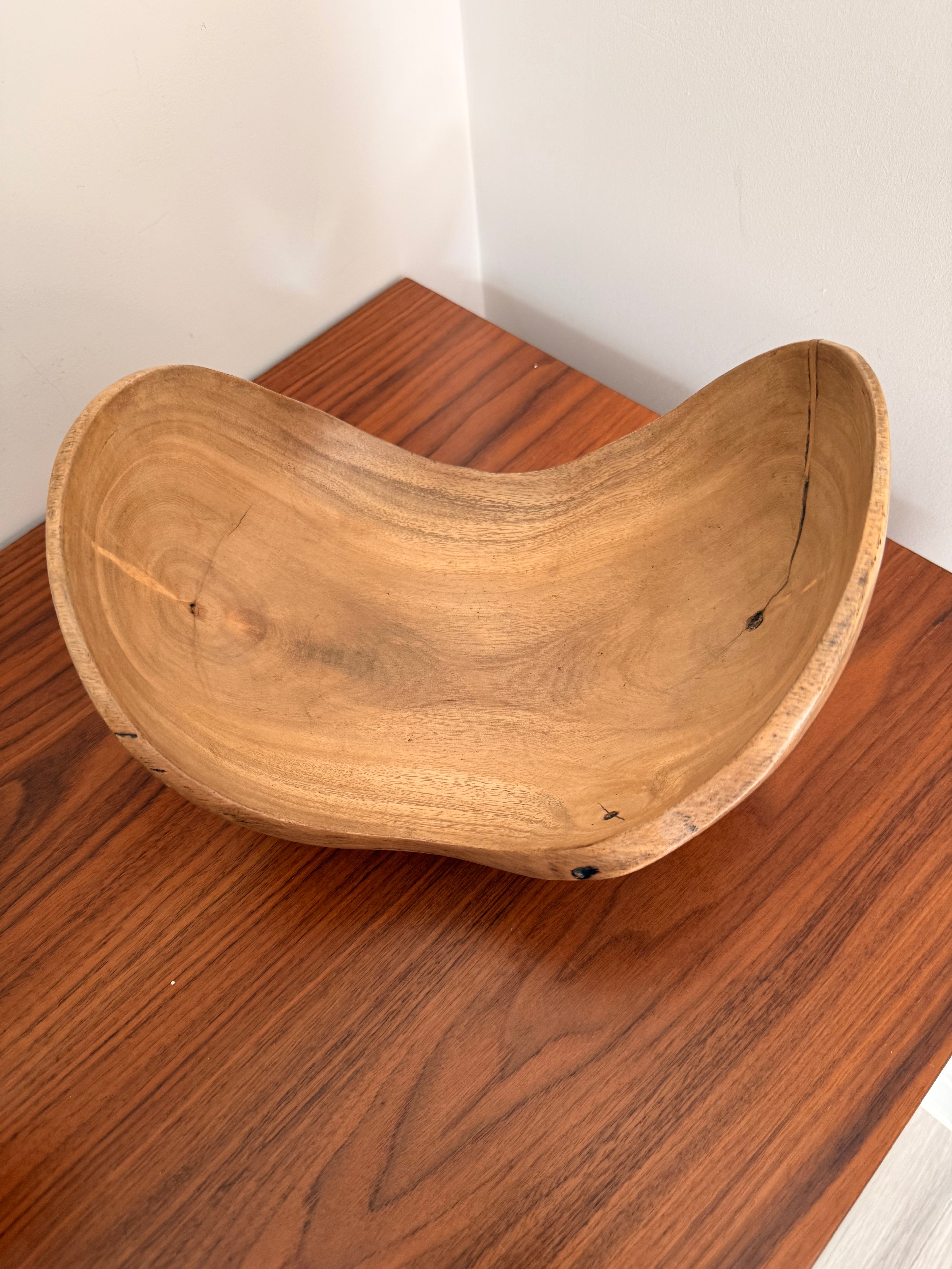 Organic Hand-Carved Wooden Centrepiece Bowl | Artisan Collection