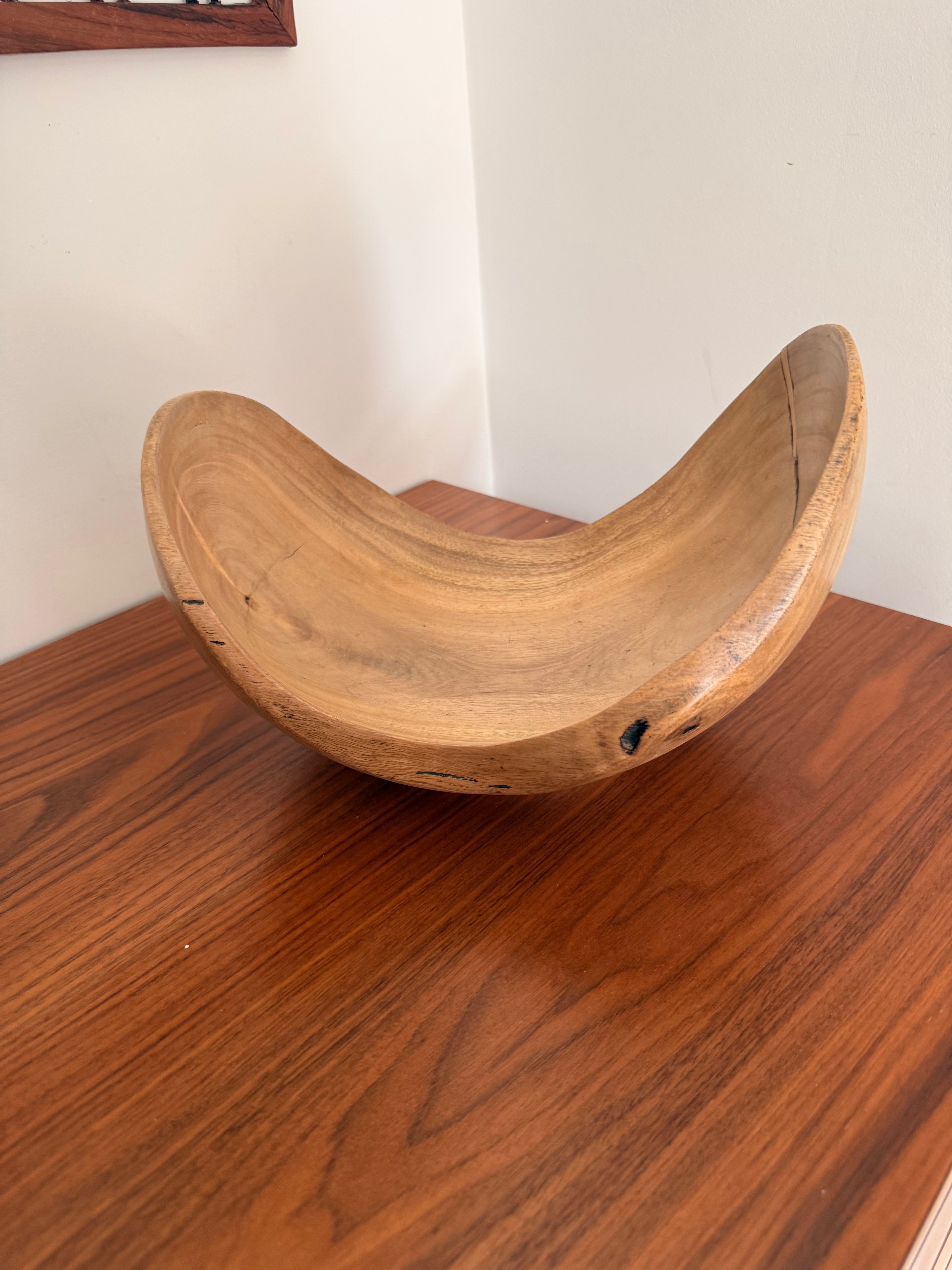 Organic Hand-Carved Wooden Centrepiece Bowl | Artisan Collection